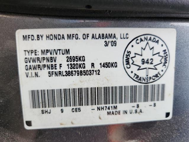 Продаж на аукціоні авто 2009 Honda Odyssey, vin: 5FNRL38679B503712, номер лоту: 84226605