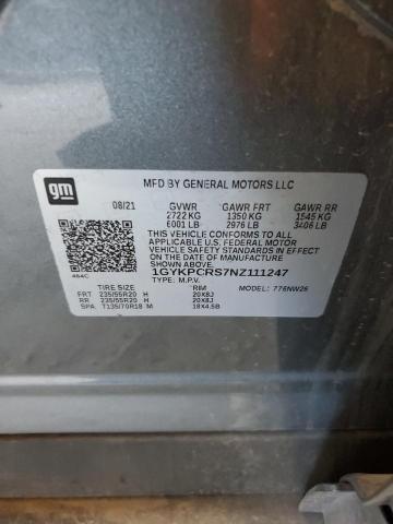 Aukcja sprzedaży 2022 Cadillac Xt6 Premiu, vin: 1GYKPCRS7NZ111247, numer aukcji: 81286235