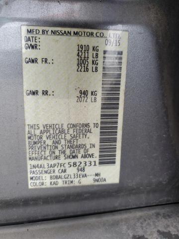 Продаж на аукціоні авто 2015 Nissan Altima 2.5, vin: 1N4AL3AP7FC582331, номер лоту: 85704155
