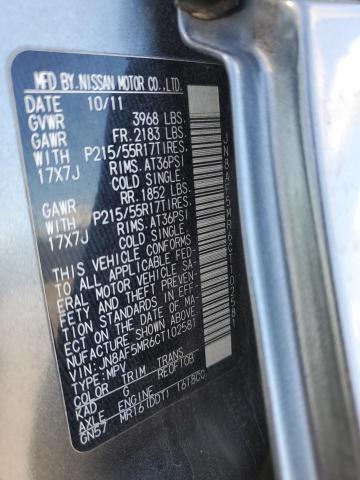 90662595 :رقم المزاد ، JN8AF5MR6CT102581 vin ، 2012 Nissan Juke S مزاد بيع