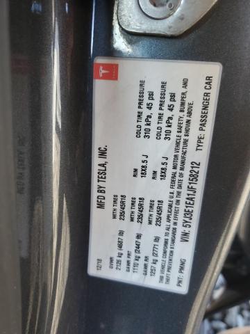 85328945 :رقم المزاد ، 5YJ3E1EA1JF158212 vin ، 2018 Tesla Model 3 مزاد بيع
