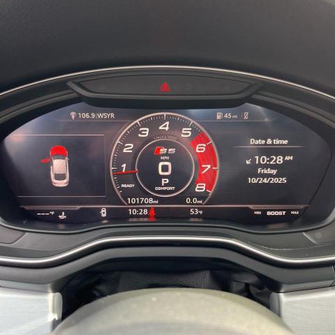 2019 Audi S5 Premium მანქანა იყიდება აუქციონზე, vin: WAUB4CF57KA000718, აუქციონის ნომერი: 90543055