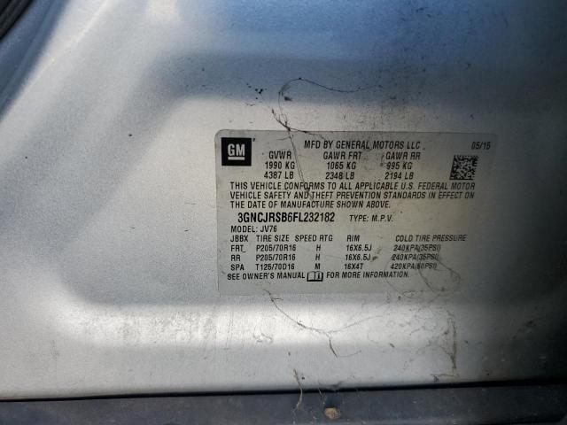 Продажа на аукционе авто 2015 Chevrolet Trax, vin: 3GNCJRSB6FL232182, номер лота: 87056635