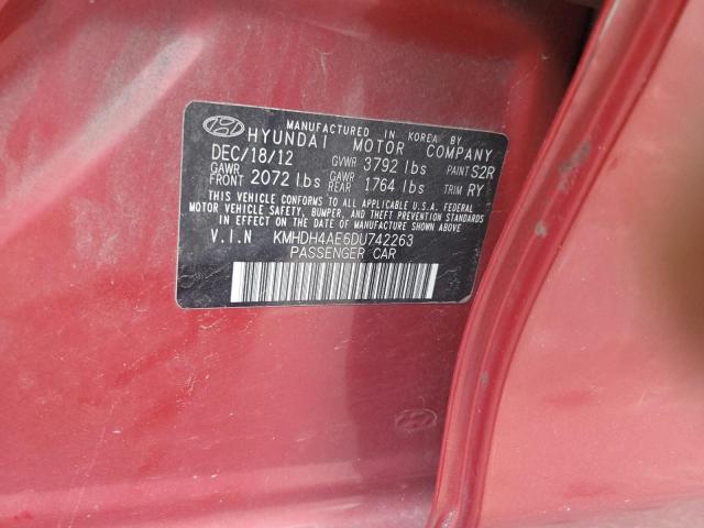 Продаж на аукціоні авто 2013 Hyundai Elantra Gls, vin: KMHDH4AE6DU742263, номер лоту: 84746445