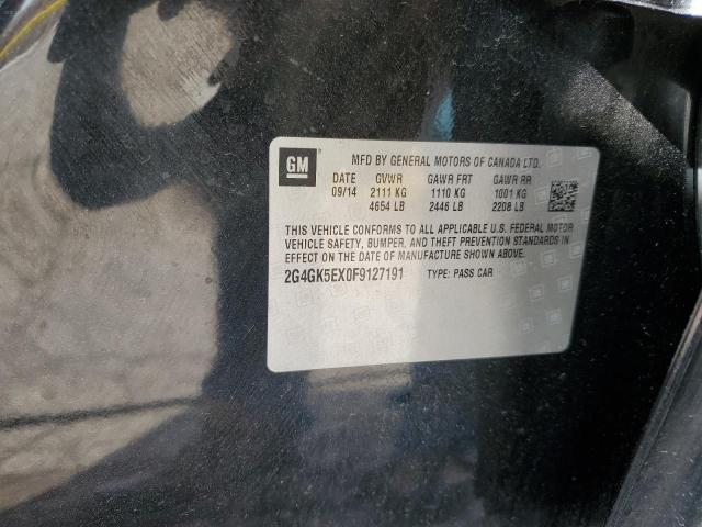 2015 Buick Regal მანქანა იყიდება აუქციონზე, vin: 2G4GK5EX0F9127191, აუქციონის ნომერი: 82261585