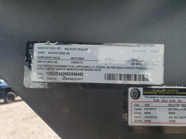 90114945 :رقم المزاد ، 1Z9GG3428SD668482 vin ، 2025 Midstate Unknown مزاد بيع