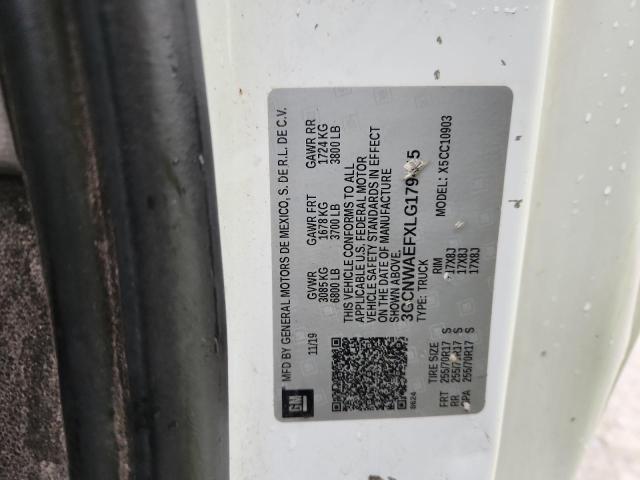 90217925 :رقم المزاد ، 3GCNWAEFXLG179445 vin ، 2020 Chevrolet Silverado مزاد بيع