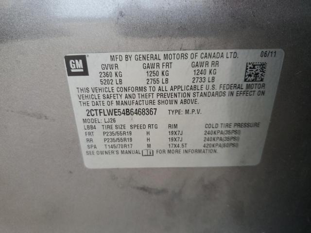 Продаж на аукціоні авто 2011 Gmc Terrain, vin: 2CTFLWE54B6468367, номер лоту: 81952885