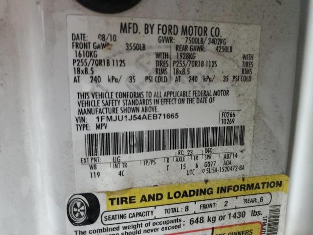 Продажа на аукционе авто 2010 Ford Expedition, vin: 1FMJU1J54AEB71665, номер лота: 89862585