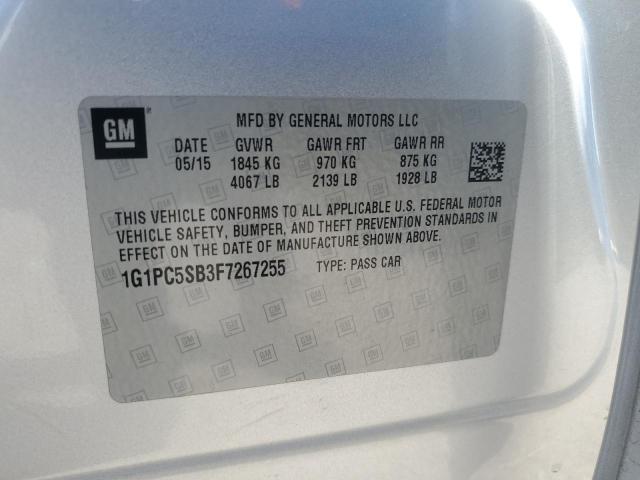 87185145 :رقم المزاد ، 1G1PC5SB3F7267255 vin ، 2015 Chevrolet Cruze مزاد بيع