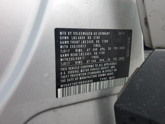 Aukcja sprzedaży 2017 Volkswagen Tiguan, vin: WVGAV7AX7HK054658, numer aukcji: 82246485