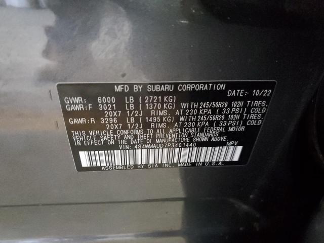 Продажа на аукционе авто 2023 Subaru Ascent, vin: 4S4WMAUD7P3401440, номер лота: 85914305