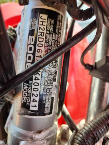 2006 Honda Xr650 მანქანა იყიდება აუქციონზე, vin: JH2RD06146K400241, აუქციონის ნომერი: 89529855