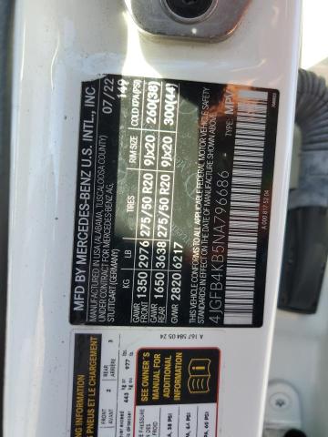 Auction sale of the 2022 Mercedes-benz Gle 350 4m, vin: 4JGFB4KB5NA796686, lot number: 86499935