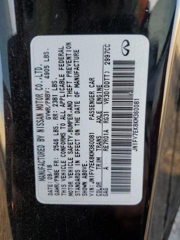 Aukcja sprzedaży 2019 Infiniti Q60, vin: JN1FV7EK8KM360081, numer aukcji: 86636855