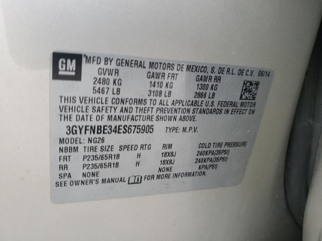 86543595 :رقم المزاد ، 3GYFNBE34ES675905 vin ، 2014 Cadillac Srx Luxury مزاد بيع