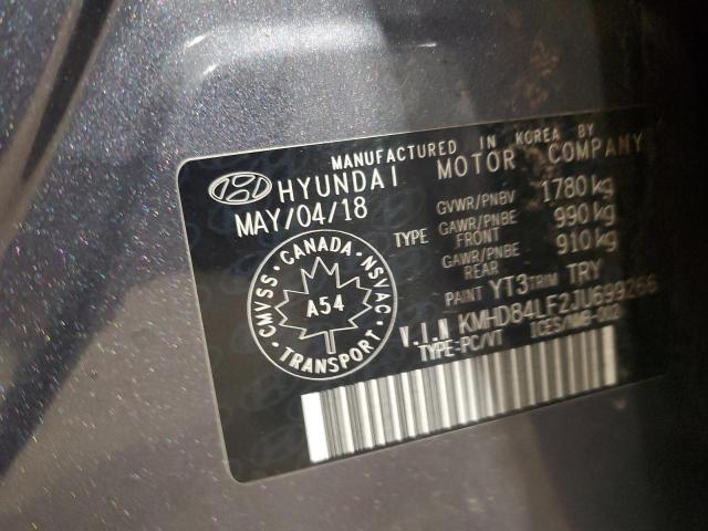 Aukcja sprzedaży 2018 Hyundai Elantra, vin: KMHD84LF2JU699266, numer aukcji: 89454115