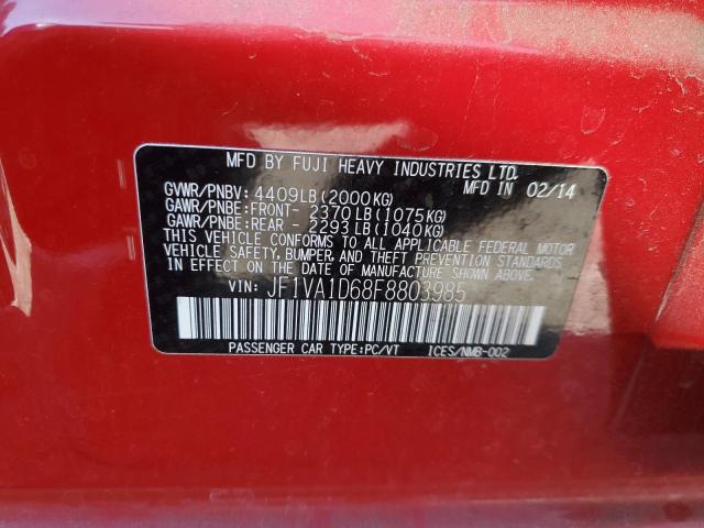 Продажа на аукционе авто 2015 Subaru Wrx Premiu, vin: JF1VA1D68F8803985, номер лота: 86146585