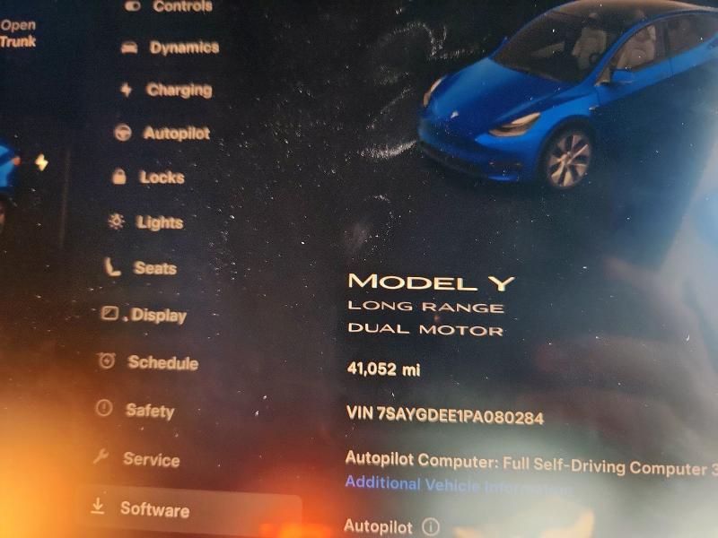 2023 Tesla Model Y მანქანა იყიდება აუქციონზე, vin: 7SAYGDEE1PA080284, აუქციონის ნომერი: 85844685