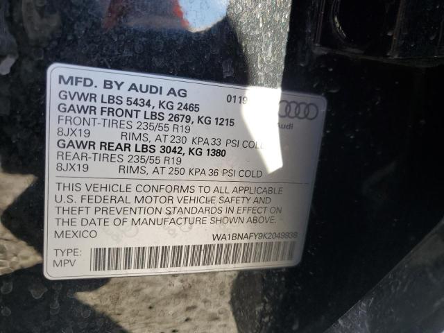 Продаж на аукціоні авто 2019 Audi Q5, vin: WA1BNAFY9K2049938, номер лоту: 82620415