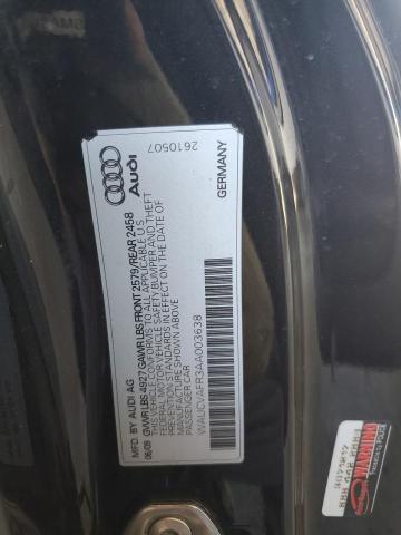 90405415 :رقم المزاد ، WAUCVAFR3AA003638 vin ، 2010 Audi S5 Premium مزاد بيع