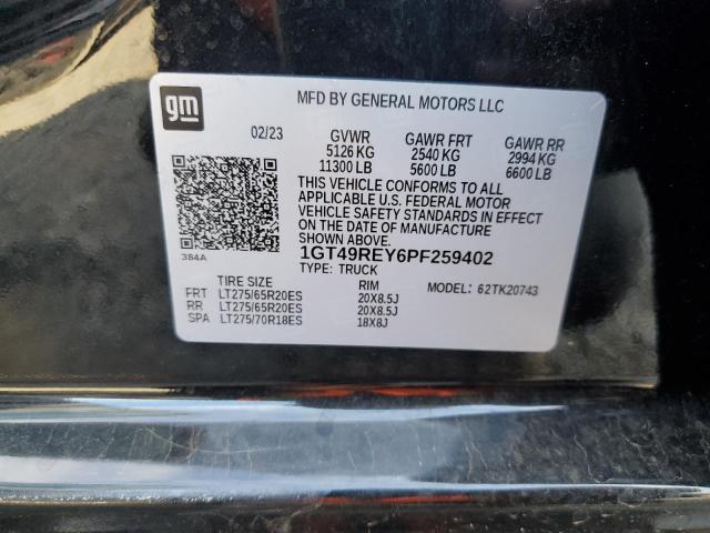 Aukcja sprzedaży 2023 Gmc Sierra, vin: 1GT49REY6PF259402, numer aukcji: 85325935