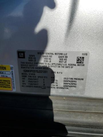 90067985 :رقم المزاد ، 1GNKVFED7GJ221261 vin ، 2016 Chevrolet Traverse مزاد بيع