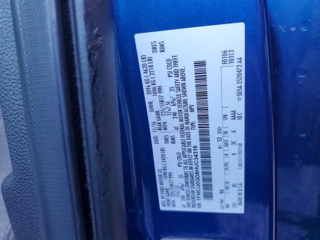 2017 Ford Escape მანქანა იყიდება აუქციონზე, vin: 1FMCU0GD8HUC34316, აუქციონის ნომერი: 82768235