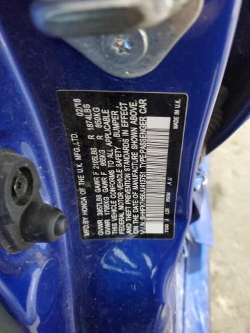 2018 Honda Civic მანქანა იყიდება აუქციონზე, vin: SHHFK7H56JU413751, აუქციონის ნომერი: 90506845