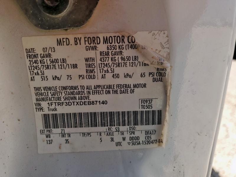 Aukcja sprzedaży 2013 Ford F350, vin: 1FTRF3DTXDEB87140, numer aukcji: 84242635