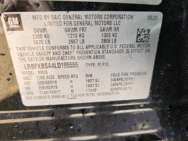 90593005 :رقم المزاد ، LRBFXBSA4LD195555 vin ، 2020 Buick Envision مزاد بيع
