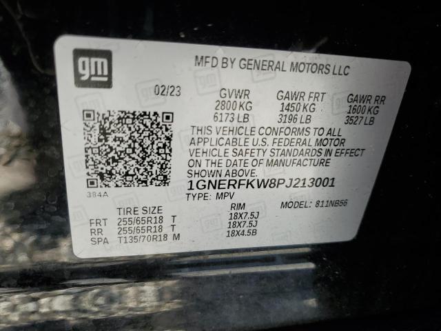 2023 Chevrolet Traverse L მანქანა იყიდება აუქციონზე, vin: 1GNERFKW8PJ213001, აუქციონის ნომერი: 92237685