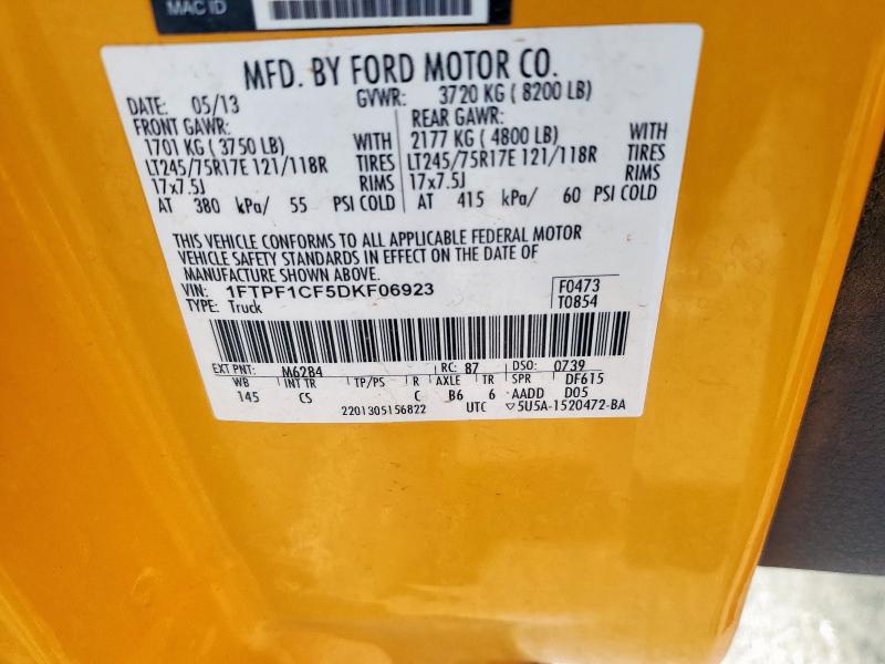 Продажа на аукционе авто 2013 Ford F150, vin: 1FTPF1CF5DKF06923, номер лота: 90519115