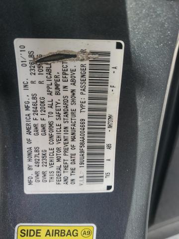 85782315 :رقم المزاد ، 19UUA9F58AA004669 vin ، 2010 Acura Tl مزاد بيع