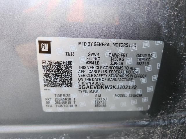 85841735 :رقم المزاد ، 5GAEVBKW3KJ202172 vin ، 2019 Buick Enclave مزاد بيع