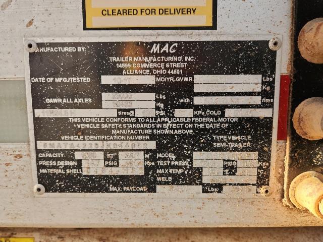 Продажа на аукционе авто 2018 Mac Trailer, vin: 5MATA4225JX044562, номер лота: 93352805