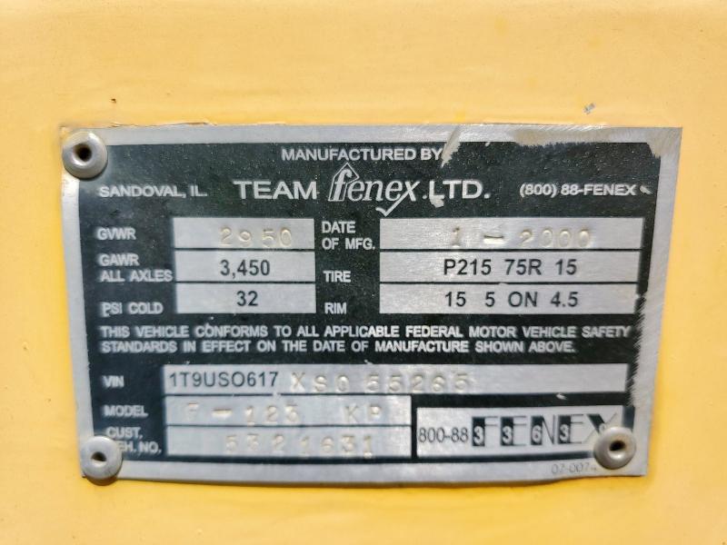 Продаж на аукціоні авто 1999 Team Fenex Unknown, vin: 1T9US0617XS055265, номер лоту: 84591545