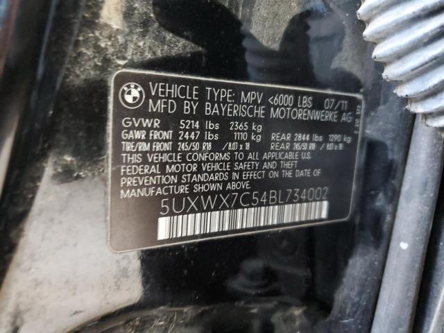 84250885 :رقم المزاد ، 5UXWX7C54BL734002 vin ، 2011 Bmw X3 Xdrive35i مزاد بيع
