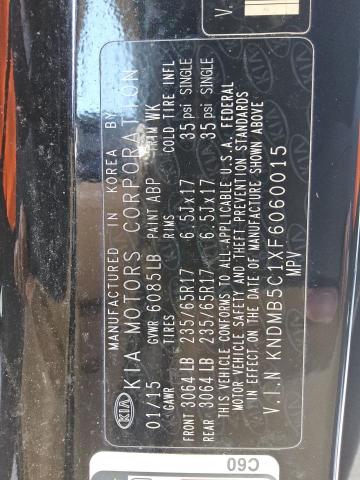 Aukcja sprzedaży 2015 Kia Sedona, vin: KNDMB5C1XF6060015, numer aukcji: 81298215