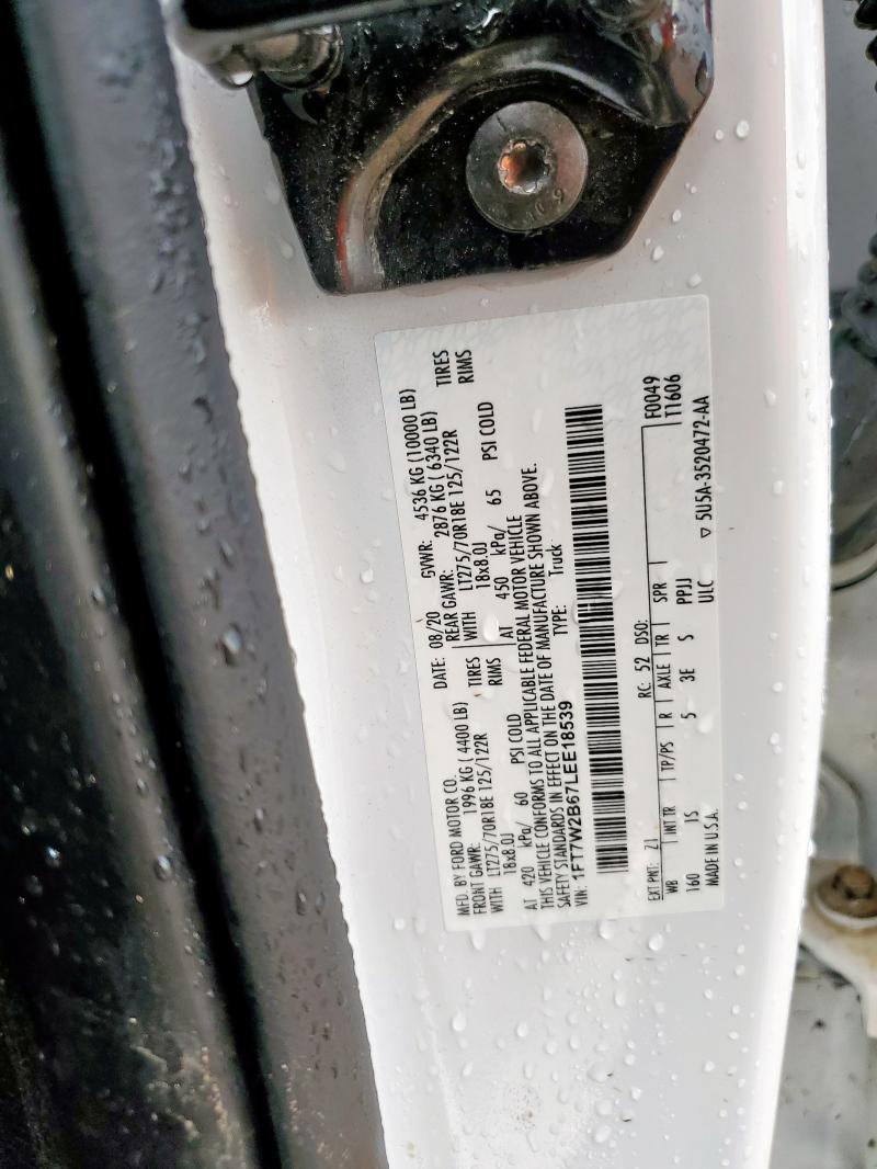 90534915 :رقم المزاد ، 1FT7W2B67LEE18539 vin ، 2020 Ford F250 Super مزاد بيع