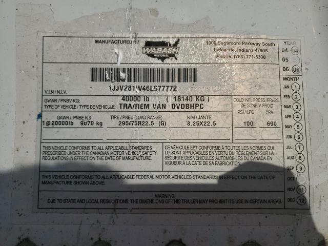 Продаж на аукціоні авто 2006 Hvee Dry Van Trailer, vin: 1JJV281W46L977772, номер лоту: 86277355