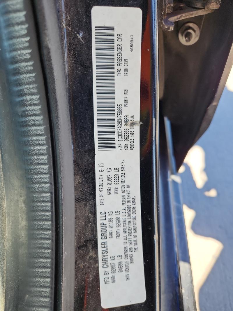 2013 Dodge Avenger მანქანა იყიდება აუქციონზე, vin: 1C3CDZAG9DN756005, აუქციონის ნომერი: 89706695