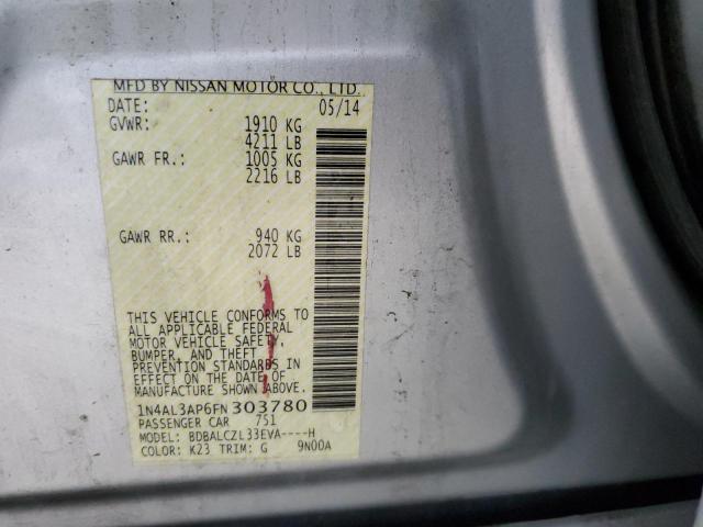 Продажа на аукционе авто 2015 Nissan Altima, vin: 1N4AL3AP6FN303780, номер лота: 85518055