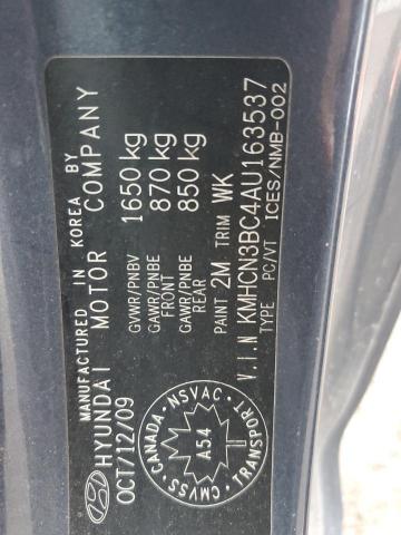 82626175 :رقم المزاد ، KMHCN3BC4AU163537 vin ، 2010 Hyundai Accent مزاد بيع