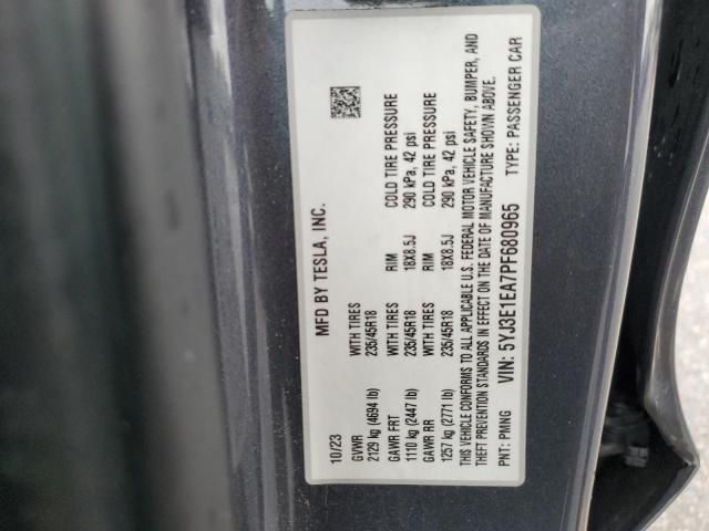 85685045 :رقم المزاد ، 5YJ3E1EA7PF680965 vin ، 2023 Tesla Model 3 مزاد بيع