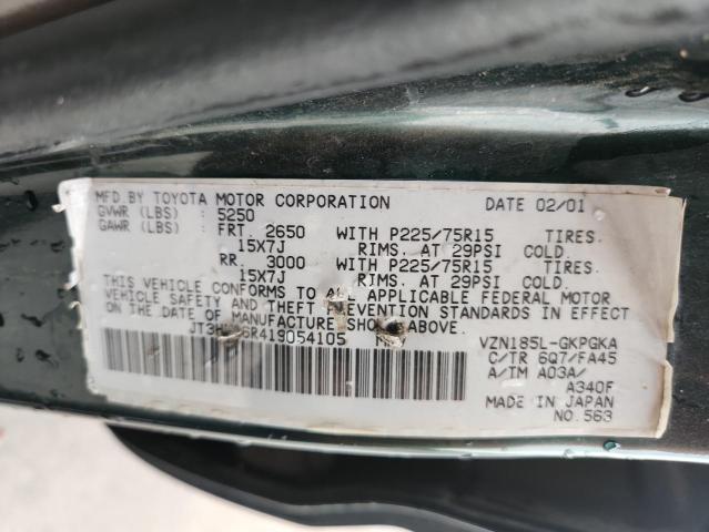 Продаж на аукціоні авто 2001 Toyota 4runner, vin: JT3HN86R419054105, номер лоту: 85562325