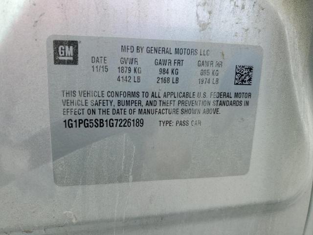 2016 Chevrolet Cruze Limi მანქანა იყიდება აუქციონზე, vin: 1G1PG5SB1G7226189, აუქციონის ნომერი: 81879595
