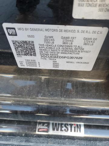 Продаж на аукціоні авто 2023 Chevrolet Silverado, vin: 3GCUDAED5PG307029, номер лоту: 86432715