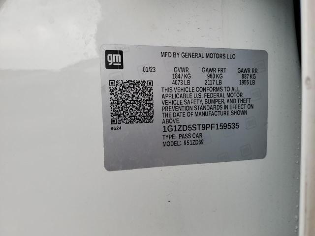 Продажа на аукционе авто 2023 Chevrolet Malibu, vin: 1G1ZD5ST9PF159535, номер лота: 82470525