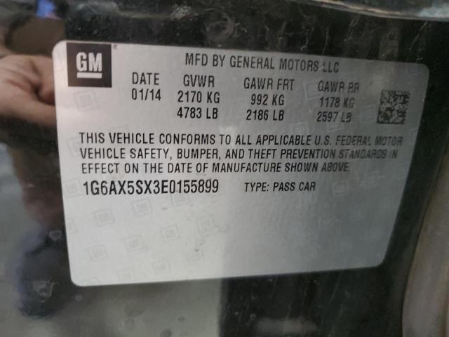 90646725 :رقم المزاد ، 1G6AX5SX3E0155899 vin ، 2014 Cadillac Cts Luxury مزاد بيع
